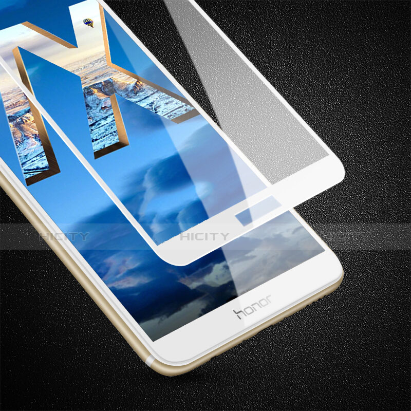 Huawei Honor 7X用強化ガラス フル液晶保護フィルム F04 ファーウェイ ホワイト