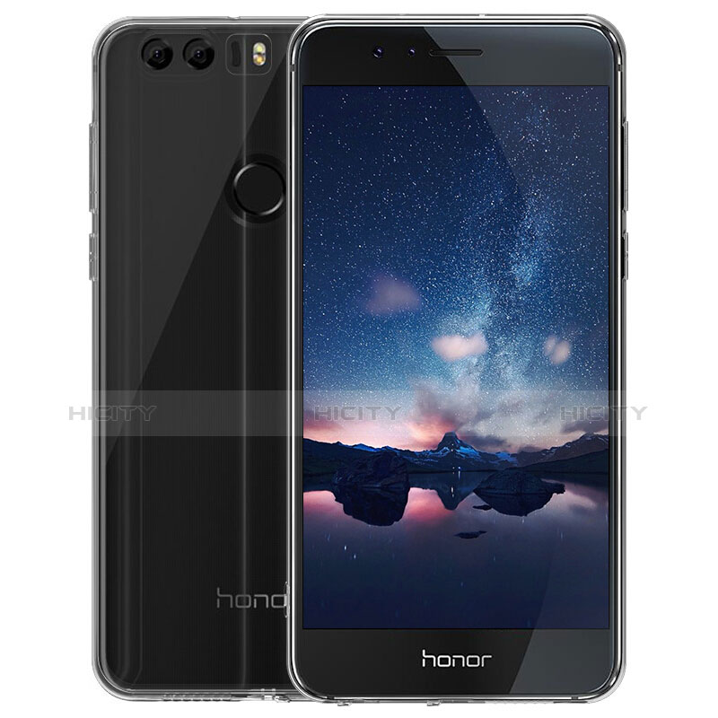 Huawei Honor 8用極薄ソフトケース シリコンケース 耐衝撃 全面保護 クリア透明 T02 ファーウェイ クリア