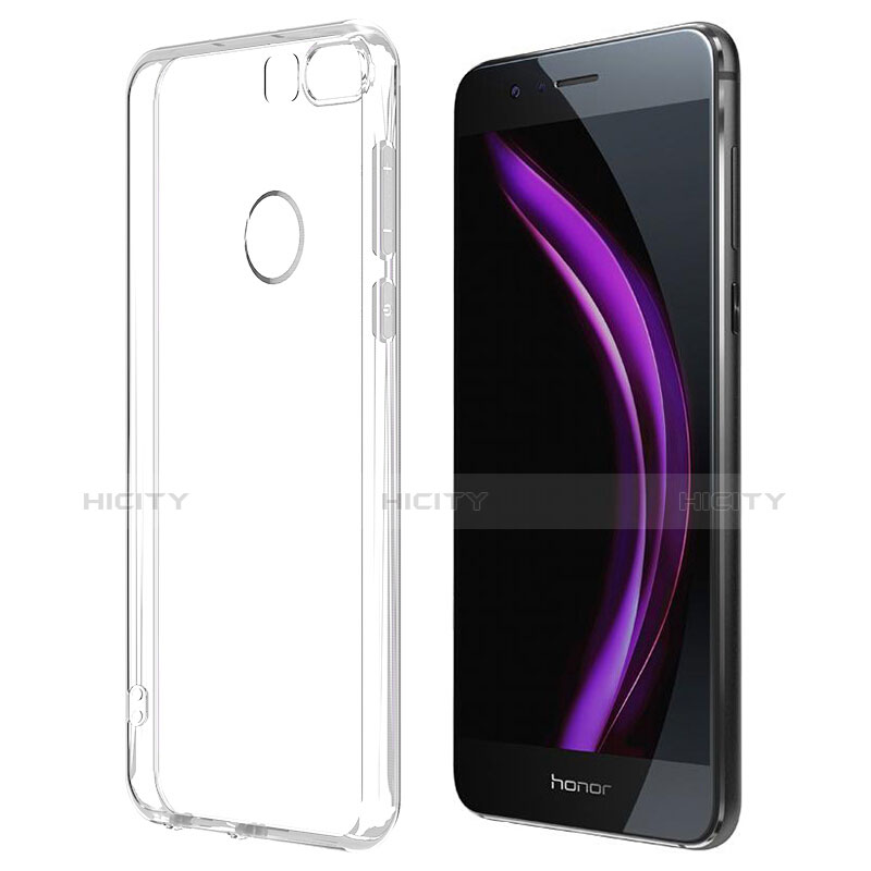 Huawei Honor 8用極薄ソフトケース シリコンケース 耐衝撃 全面保護 クリア透明 T02 ファーウェイ クリア