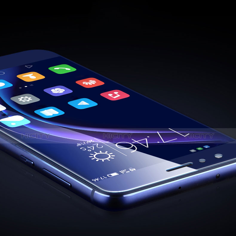 Huawei Honor 8用アンチグレア ブルーライト 強化ガラス 液晶保護フィルム B02 ファーウェイ クリア