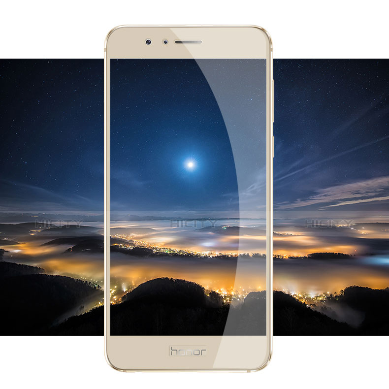 Huawei Honor 8用強化ガラス フル液晶保護フィルム F05 ファーウェイ ゴールド