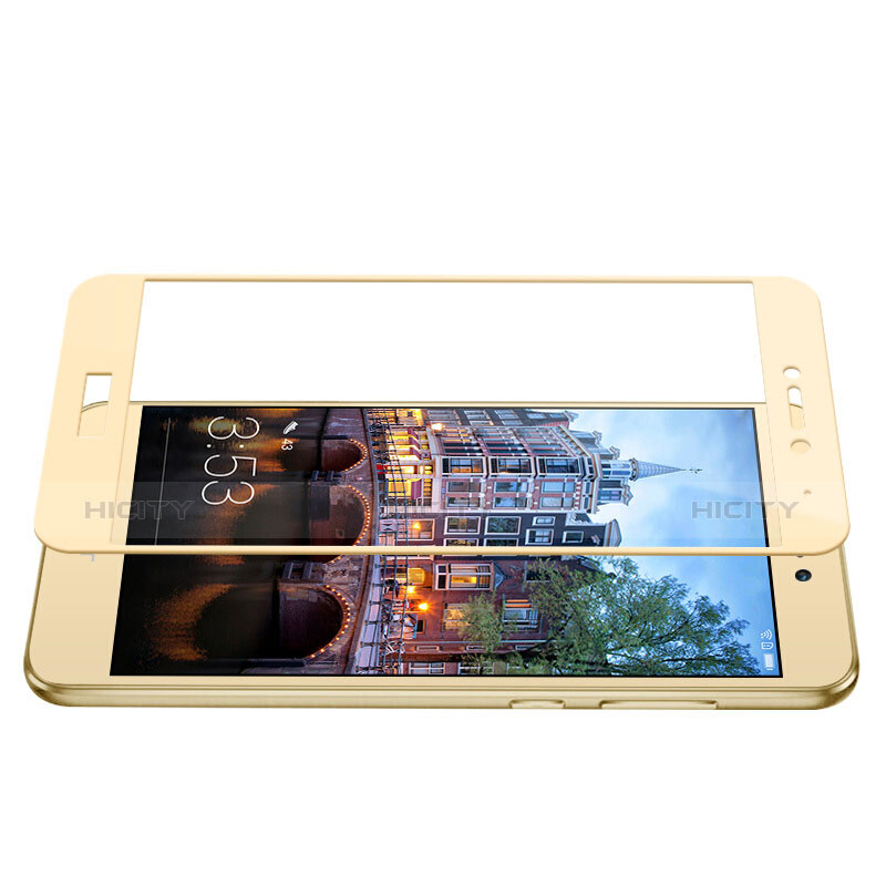 Huawei Honor 8 Lite用極薄ソフトケース シリコンケース 耐衝撃 全面保護 クリア透明 アンド液晶保護フィルム ファーウェイ ゴールド