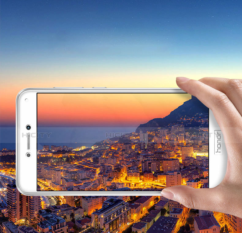 Huawei Honor 8 Lite用強化ガラス フル液晶保護フィルム ファーウェイ ホワイト