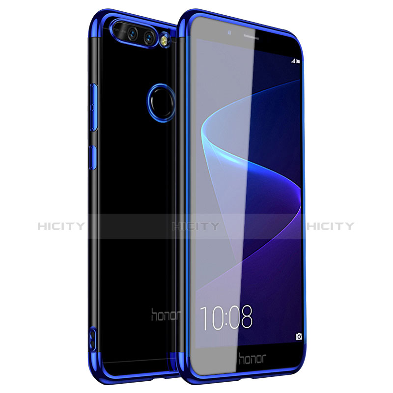 Huawei Honor 8 Pro用極薄ソフトケース シリコンケース 耐衝撃 全面保護 クリア透明 H01 ファーウェイ ネイビー