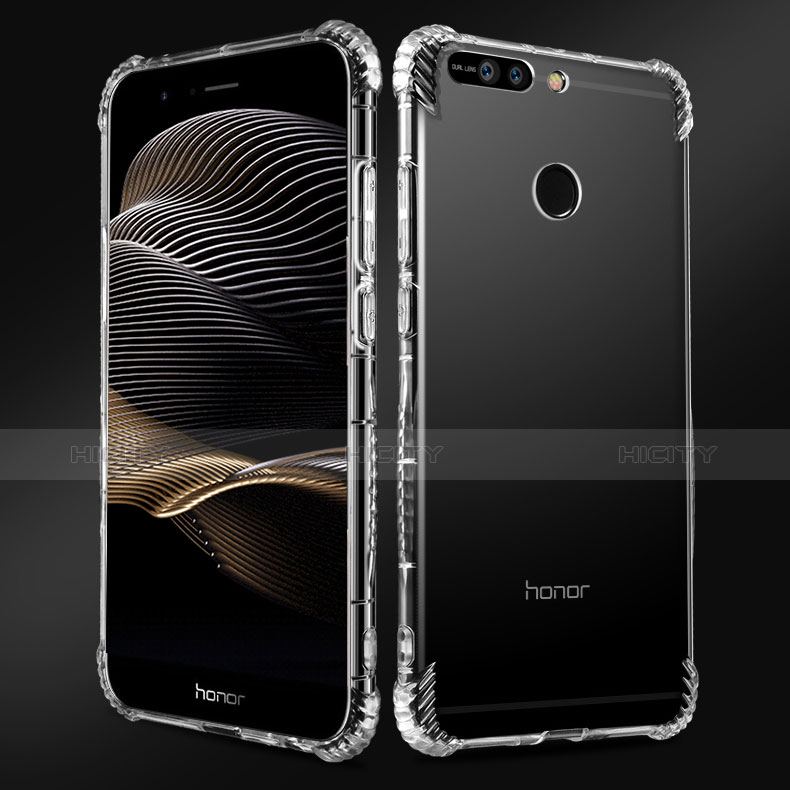 Huawei Honor 8 Pro用極薄ソフトケース シリコンケース 耐衝撃 全面保護 クリア透明 T09 ファーウェイ クリア
