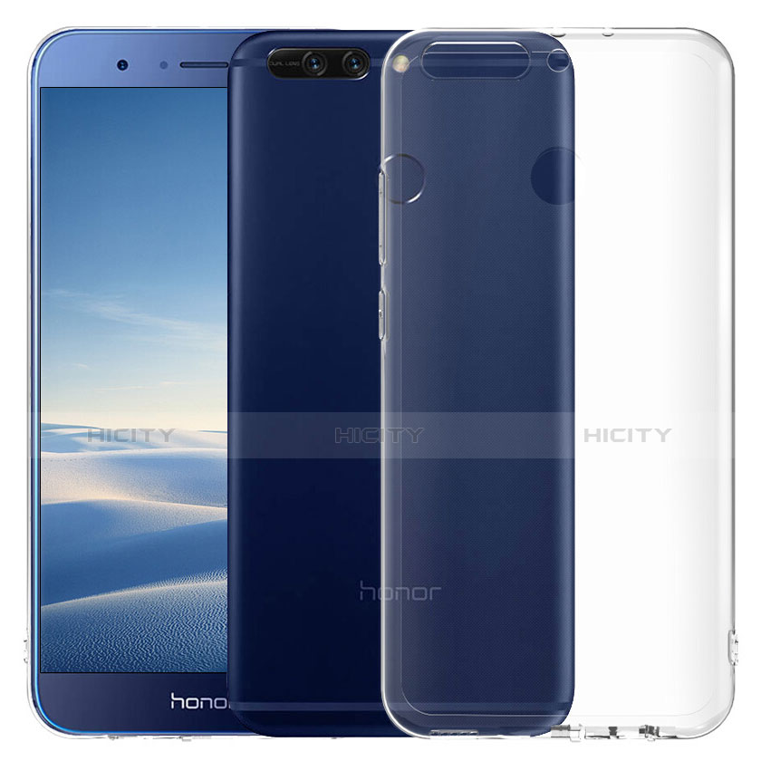 Huawei Honor 8 Pro用極薄ソフトケース シリコンケース 耐衝撃 全面保護 クリア透明 T06 ファーウェイ クリア