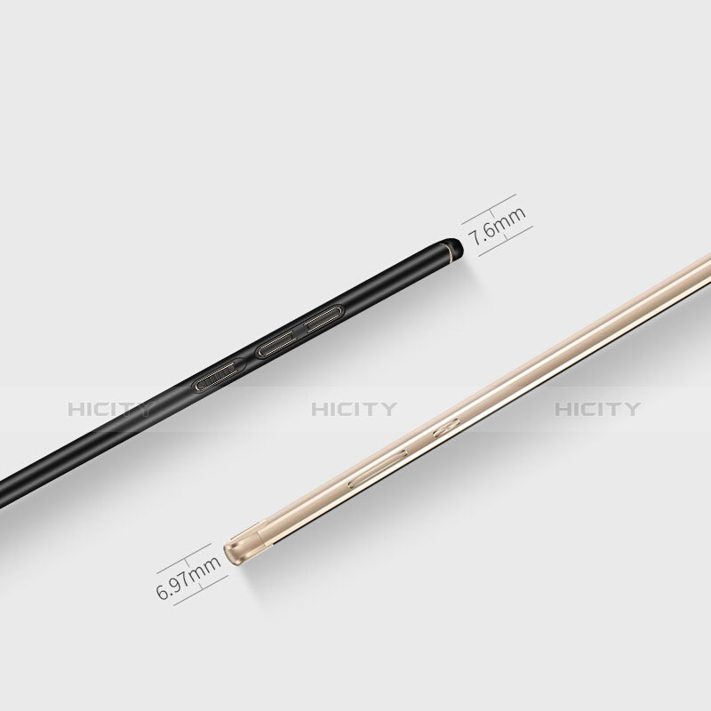 Huawei Honor 8 Pro用ハードケース プラスチック 質感もマット アンド指輪 ファーウェイ ブラック