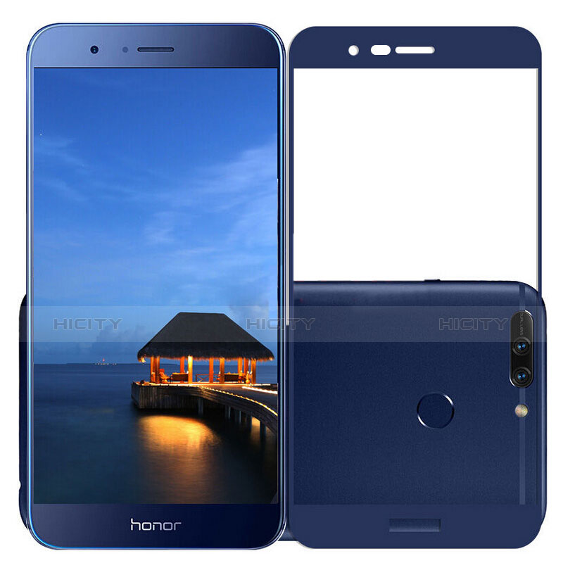 Huawei Honor 8 Pro用強化ガラス フル液晶保護フィルム F02 ファーウェイ ネイビー