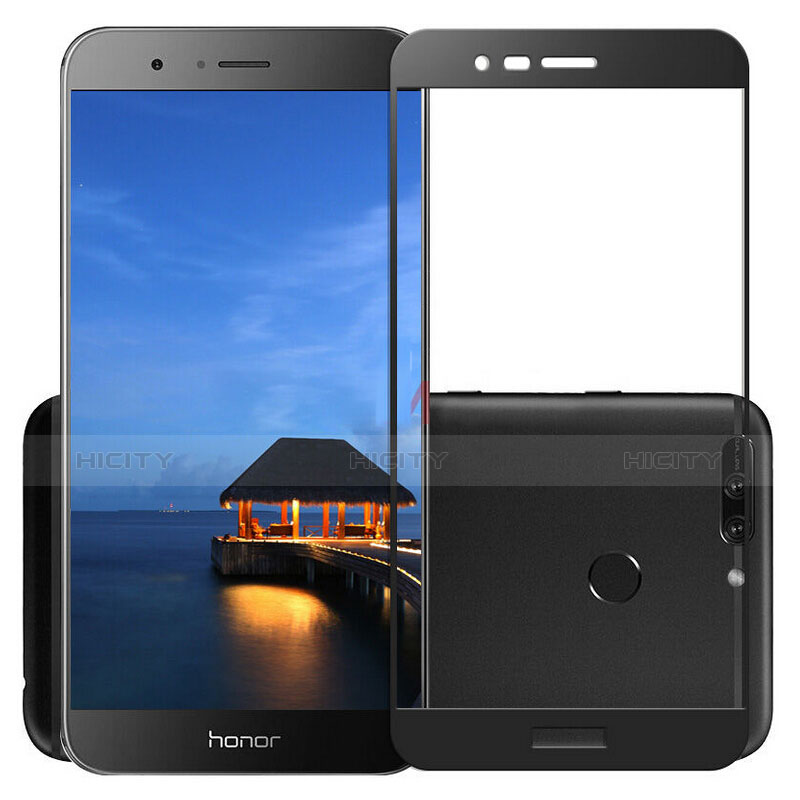 Huawei Honor 8 Pro用強化ガラス フル液晶保護フィルム F02 ファーウェイ ブラック