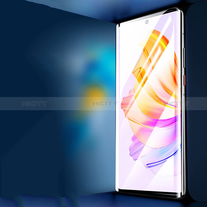 Huawei Honor 80 5G用強化ガラス フル液晶保護フィルム F02 ファーウェイ ブラック