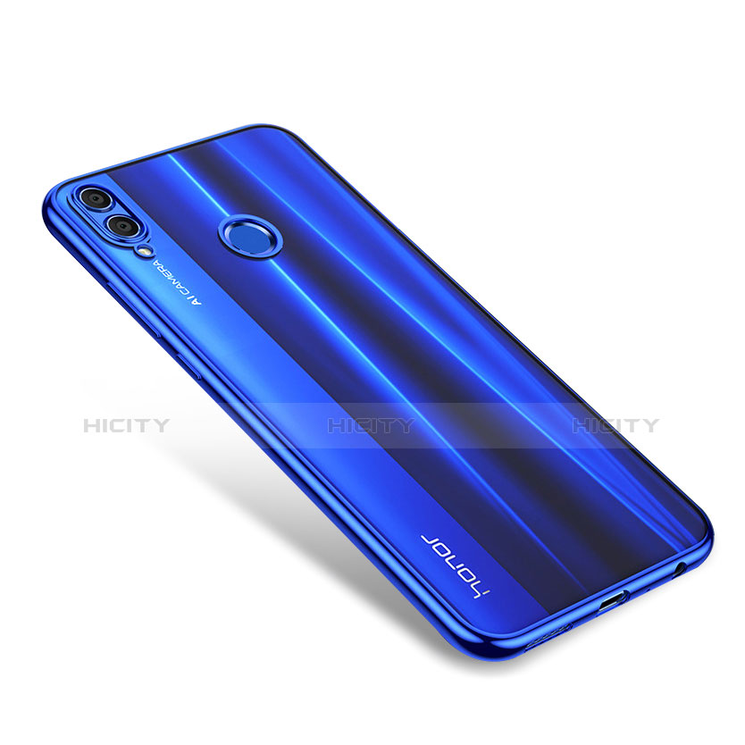 Huawei Honor 8X用極薄ソフトケース シリコンケース 耐衝撃 全面保護 クリア透明 H01 ファーウェイ ネイビー