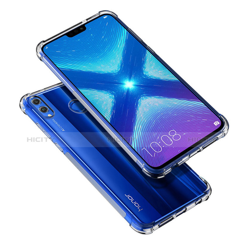 Huawei Honor 8X用極薄ソフトケース シリコンケース 耐衝撃 全面保護 クリア透明 T05 ファーウェイ クリア