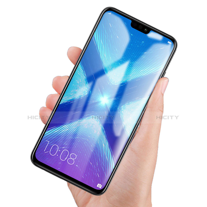 Huawei Honor 8X用強化ガラス フル液晶保護フィルム F02 ファーウェイ ブラック