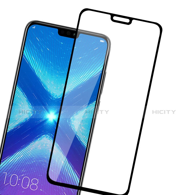 Huawei Honor 8X用強化ガラス フル液晶保護フィルム F04 ファーウェイ ブラック