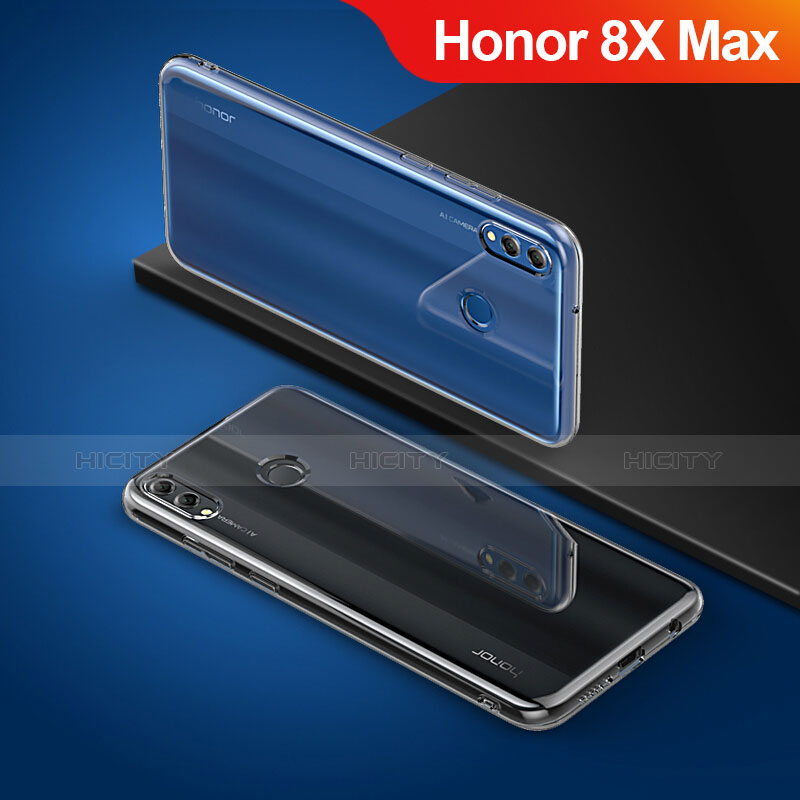 Huawei Honor 8X Max用極薄ソフトケース シリコンケース 耐衝撃 全面保護 クリア透明 A03 ファーウェイ クリア