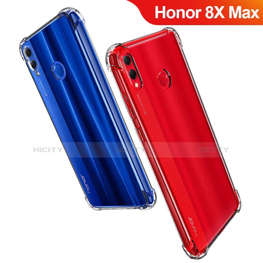 Huawei Honor 8X Max用極薄ソフトケース シリコンケース 耐衝撃 全面保護 クリア透明 T07 ファーウェイ クリア