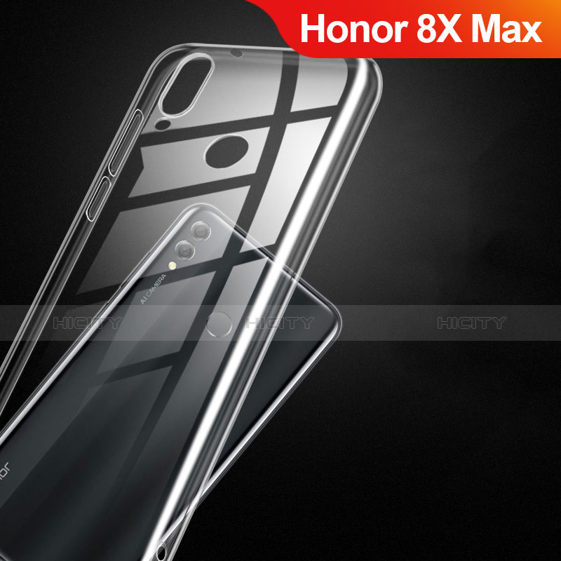 Huawei Honor 8X Max用極薄ソフトケース シリコンケース 耐衝撃 全面保護 クリア透明 T09 ファーウェイ クリア