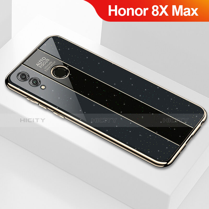 Huawei Honor 8X Max用ハイブリットバンパーケース プラスチック 鏡面 カバー M01 ファーウェイ ブラック