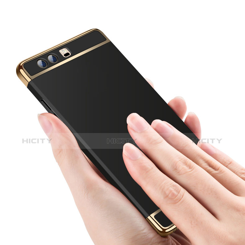 Huawei Honor 9用ケース 高級感 手触り良い メタル兼プラスチック バンパー ファーウェイ ブラック