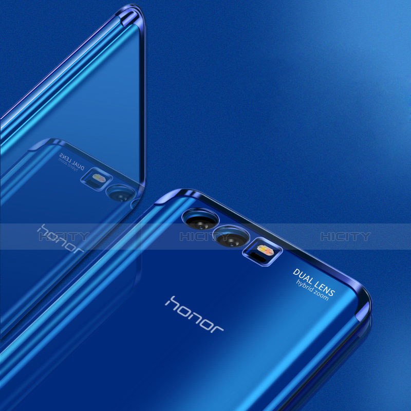 Huawei Honor 9用極薄ソフトケース シリコンケース 耐衝撃 全面保護 クリア透明 T15 ファーウェイ ネイビー