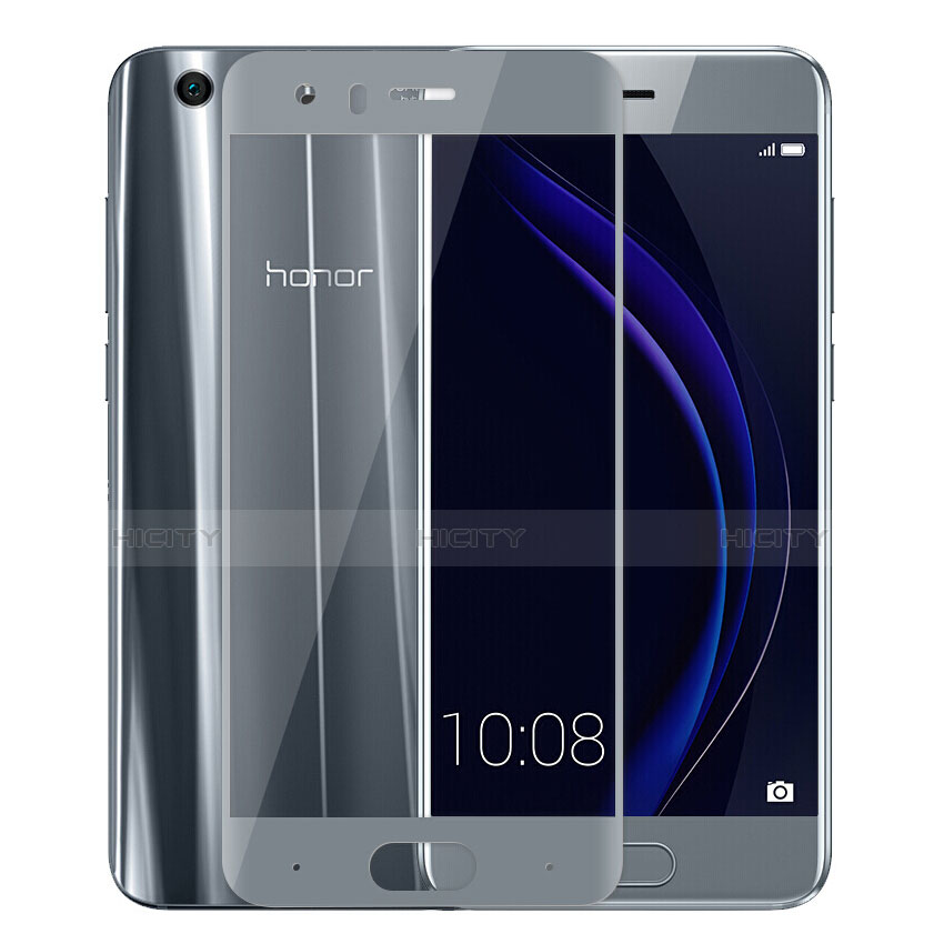 Huawei Honor 9用極薄ソフトケース シリコンケース 耐衝撃 全面保護 クリア透明 アンド液晶保護フィルム ファーウェイ グレー