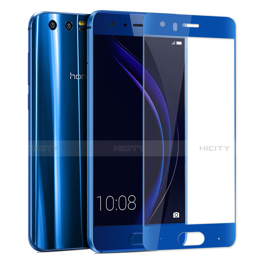 Huawei Honor 9用強化ガラス フル液晶保護フィルム ファーウェイ ネイビー
