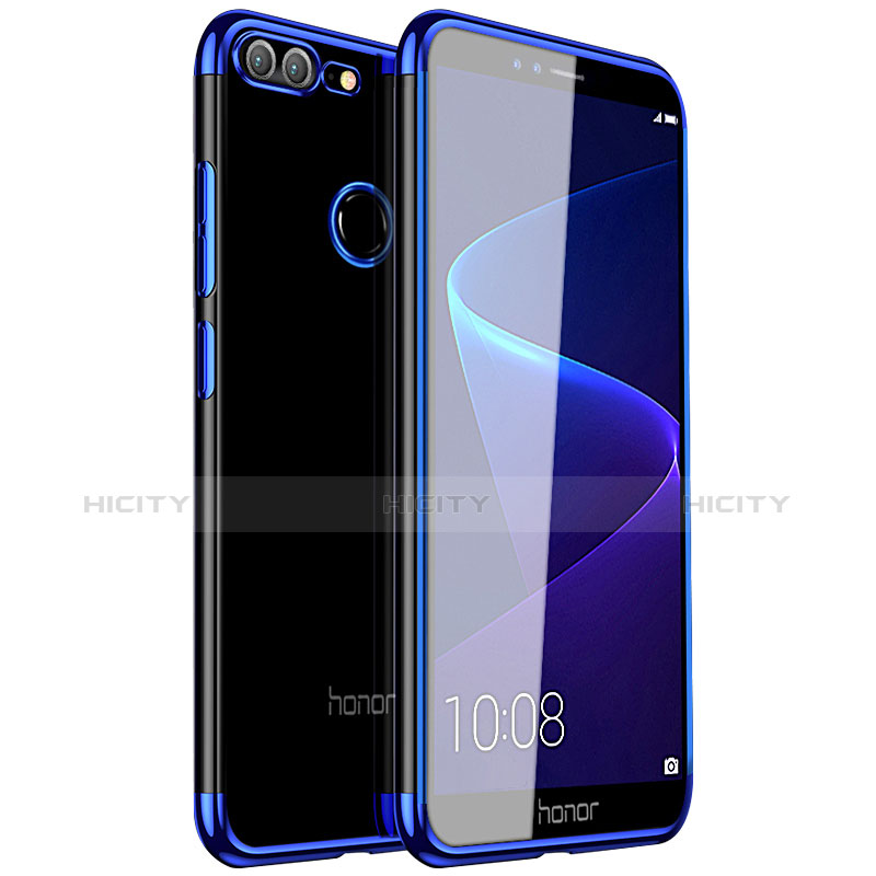 Huawei Honor 9 Lite用極薄ソフトケース シリコンケース 耐衝撃 全面保護 クリア透明 H16 ファーウェイ ネイビー