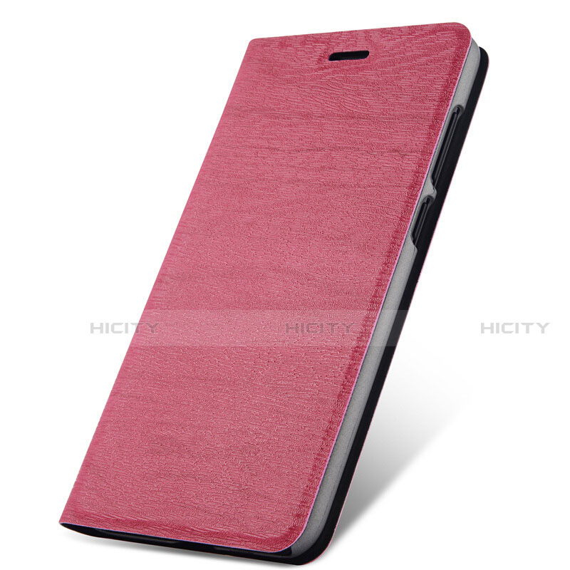 Huawei Honor 9 Lite用手帳型 レザーケース スタンド カバー ファーウェイ ピンク