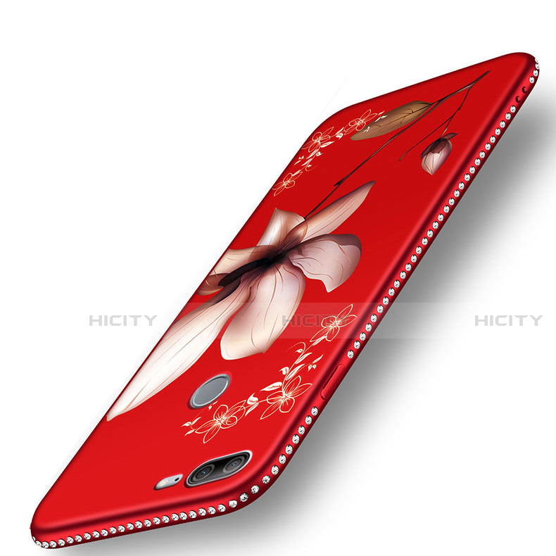 Huawei Honor 9 Lite用シリコンケース ソフトタッチラバー 花 カバー ファーウェイ 