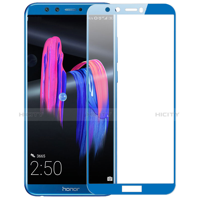 Huawei Honor 9 Lite用強化ガラス フル液晶保護フィルム F03 ファーウェイ ネイビー