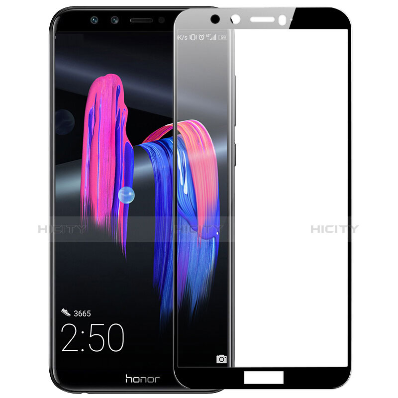 Huawei Honor 9 Lite用強化ガラス フル液晶保護フィルム F03 ファーウェイ ブラック