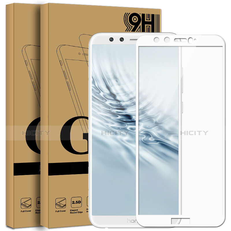 Huawei Honor 9 Lite用強化ガラス フル液晶保護フィルム F05 ファーウェイ ホワイト