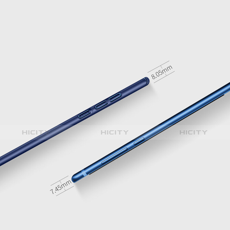 Huawei Honor 9 Premium用ハードケース プラスチック 質感もマット アンド指輪 ファーウェイ ネイビー