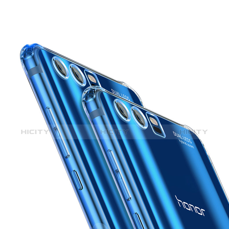 Huawei Honor 9 Premium用極薄ソフトケース シリコンケース 耐衝撃 全面保護 クリア透明 T10 ファーウェイ シルバー