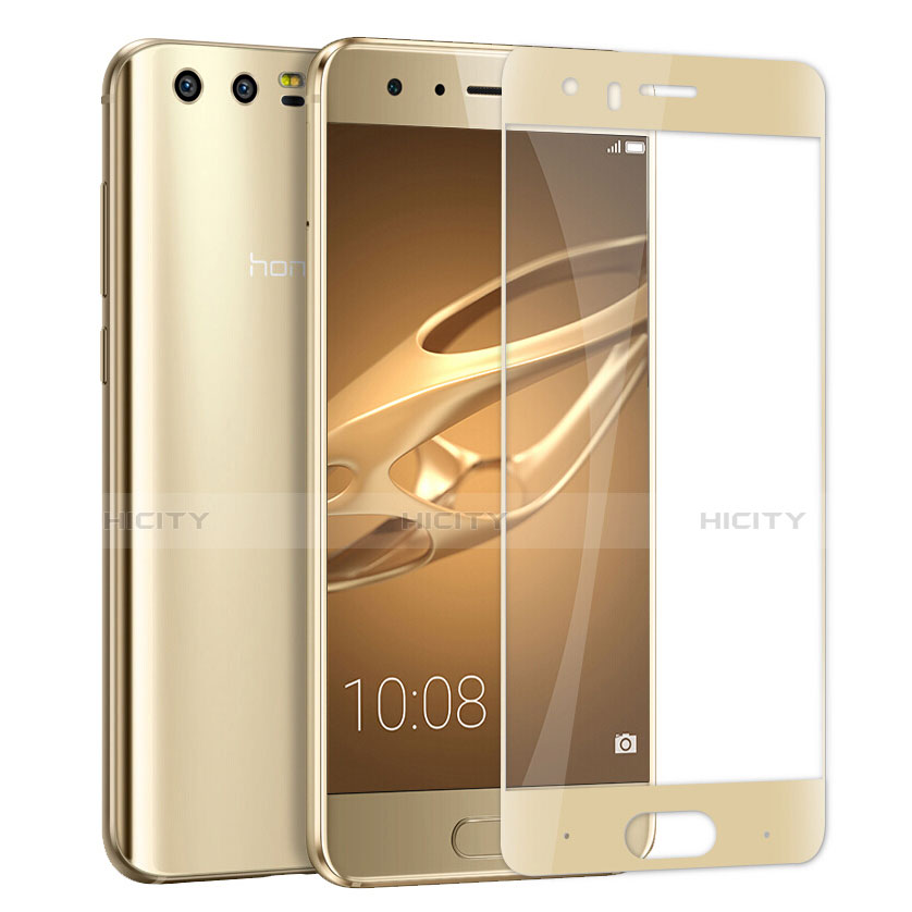 Huawei Honor 9 Premium用強化ガラス フル液晶保護フィルム ファーウェイ ゴールド