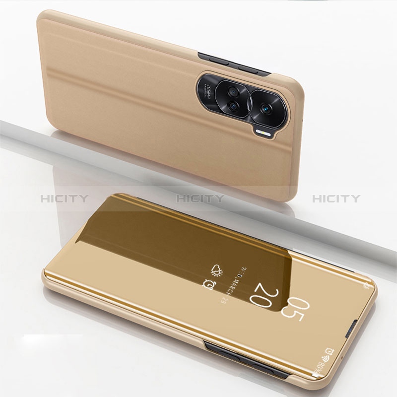 Huawei Honor 90 Lite 5G用手帳型 レザーケース スタンド 鏡面 カバー ファーウェイ 