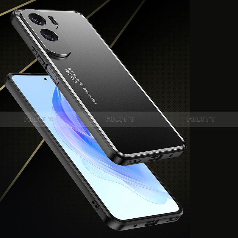 Huawei Honor 90 Lite 5G用ケース 高級感 手触り良い アルミメタル 製の金属製 兼シリコン カバー ファーウェイ 