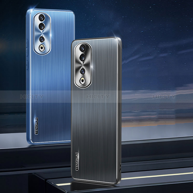 Huawei Honor 90 Pro 5G用ケース 高級感 手触り良い アルミメタル 製の金属製 兼シリコン カバー JL1 ファーウェイ 