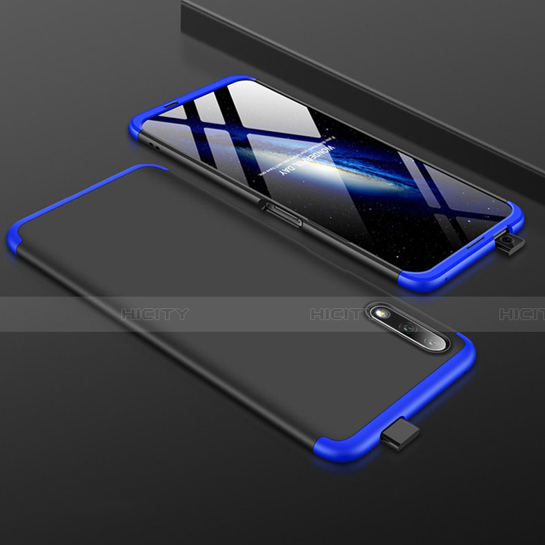 Huawei Honor 9X用ハードケース プラスチック 質感もマット 前面と背面 360度 フルカバー ファーウェイ ネイビー・ブラック