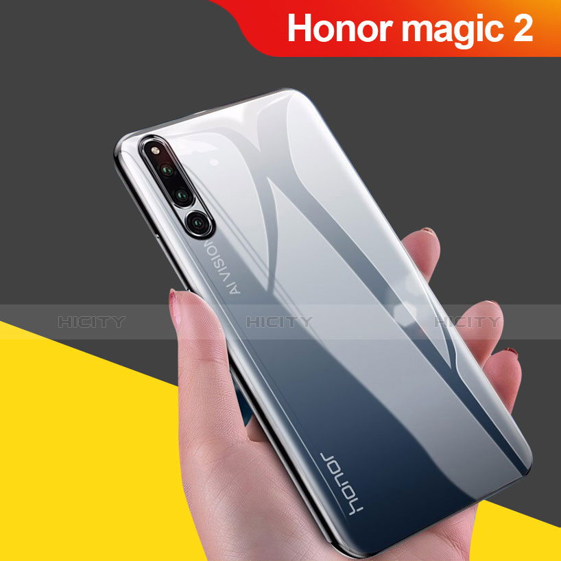 Huawei Honor Magic 2用極薄ソフトケース シリコンケース 耐衝撃 全面保護 クリア透明 H02 ファーウェイ ブラック