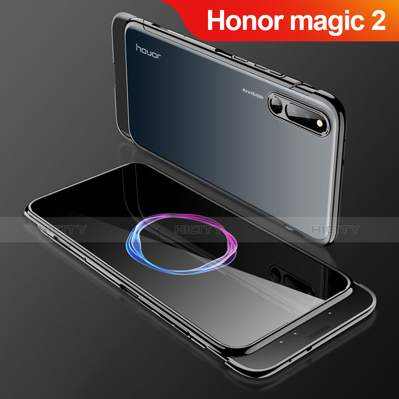 Huawei Honor Magic 2用ハードケース プラスチック 質感もマット 前面と背面 360度 フルカバー ファーウェイ ブラック