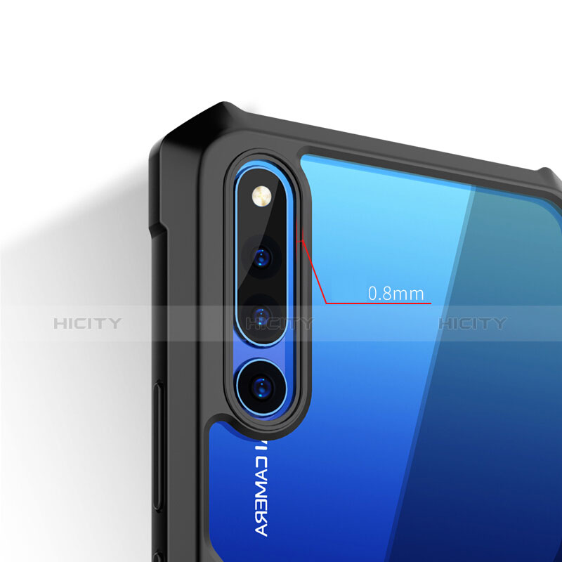 Huawei Honor Magic 2用ハイブリットバンパーケース クリア透明 プラスチック 鏡面 カバー A01 ファーウェイ 