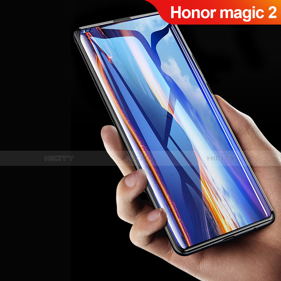 Huawei Honor Magic 2用強化ガラス フル液晶保護フィルム アンチグレア ブルーライト F03 ファーウェイ ブラック