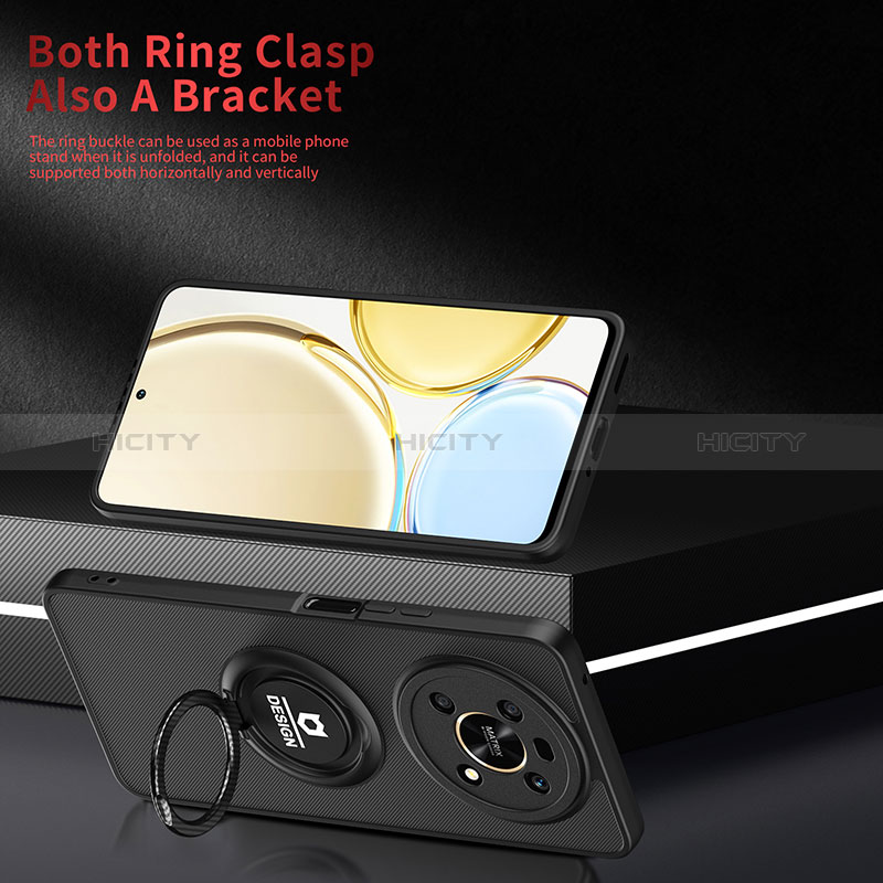 Huawei Honor Magic4 Lite 4G用ハイブリットバンパーケース スタンド プラスチック 兼シリコーン カバー H01P ファーウェイ 