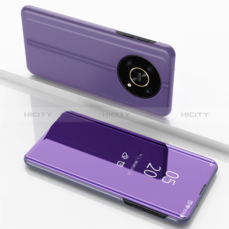 Huawei Honor Magic4 Lite 5G用手帳型 レザーケース スタンド 鏡面 カバー ファーウェイ 