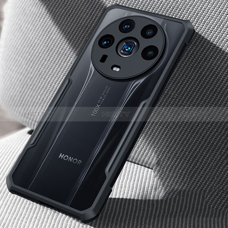 Huawei Honor Magic4 Ultimate 5G用極薄ソフトケース シリコンケース 耐衝撃 全面保護 クリア透明 T02 ファーウェイ ブラック