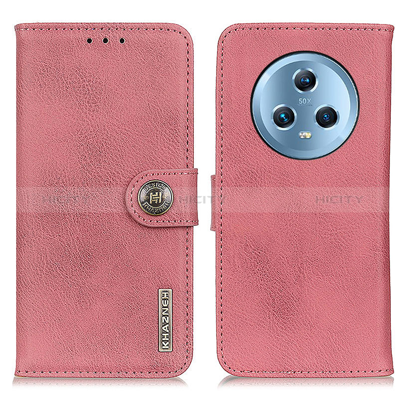 Huawei Honor Magic5 5G用手帳型 レザーケース スタンド カバー K02Z ファーウェイ ピンク