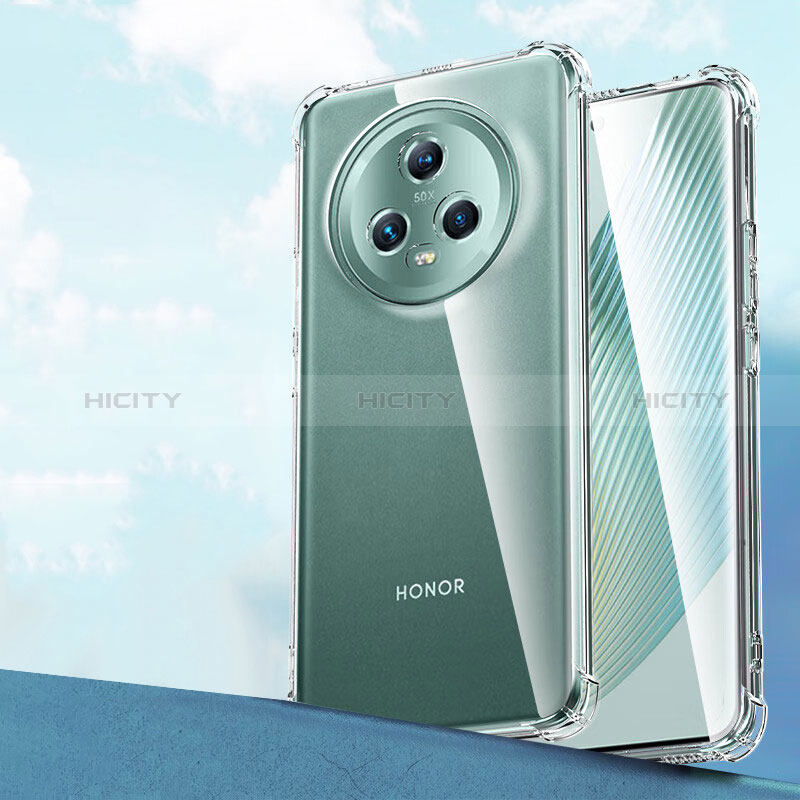 Huawei Honor Magic5 5G用極薄ソフトケース シリコンケース 耐衝撃 全面保護 クリア透明 カバー ファーウェイ クリア