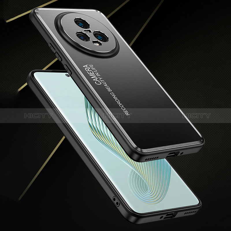 Huawei Honor Magic5 5G用ケース 高級感 手触り良い アルミメタル 製の金属製 兼シリコン カバー JL2 ファーウェイ 
