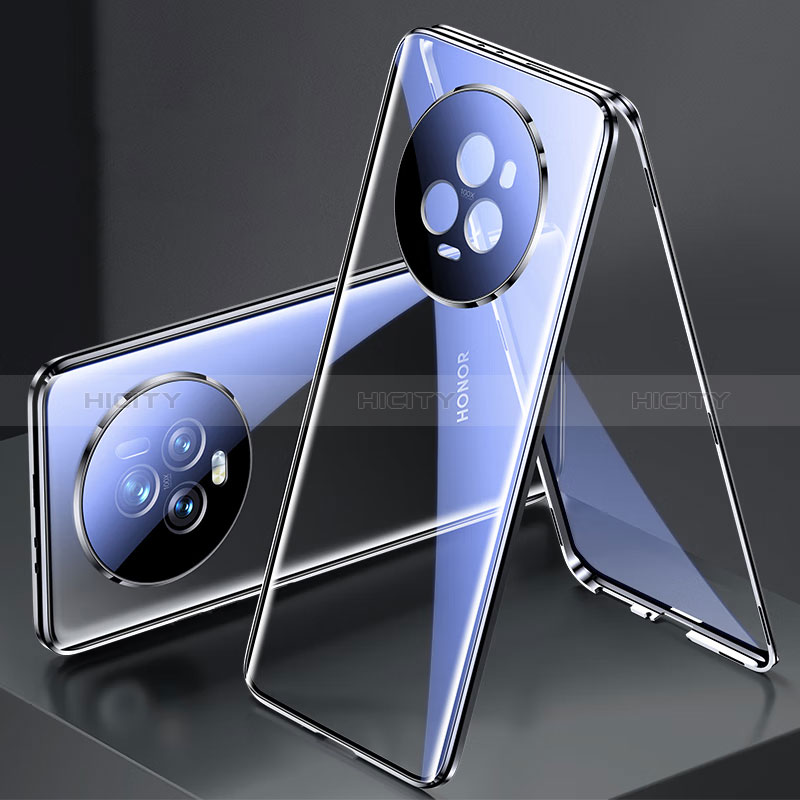 Huawei Honor Magic5 5G用ケース 高級感 手触り良い アルミメタル 製の金属製 360度 フルカバーバンパー 鏡面 カバー ファーウェイ 